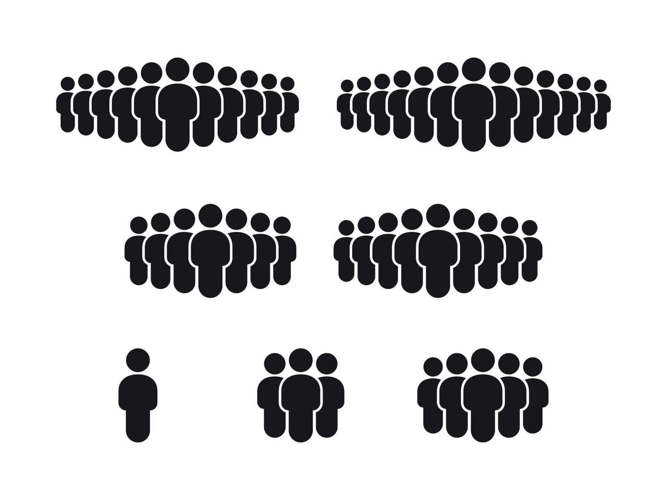 People Icon set. Black on a white background vector