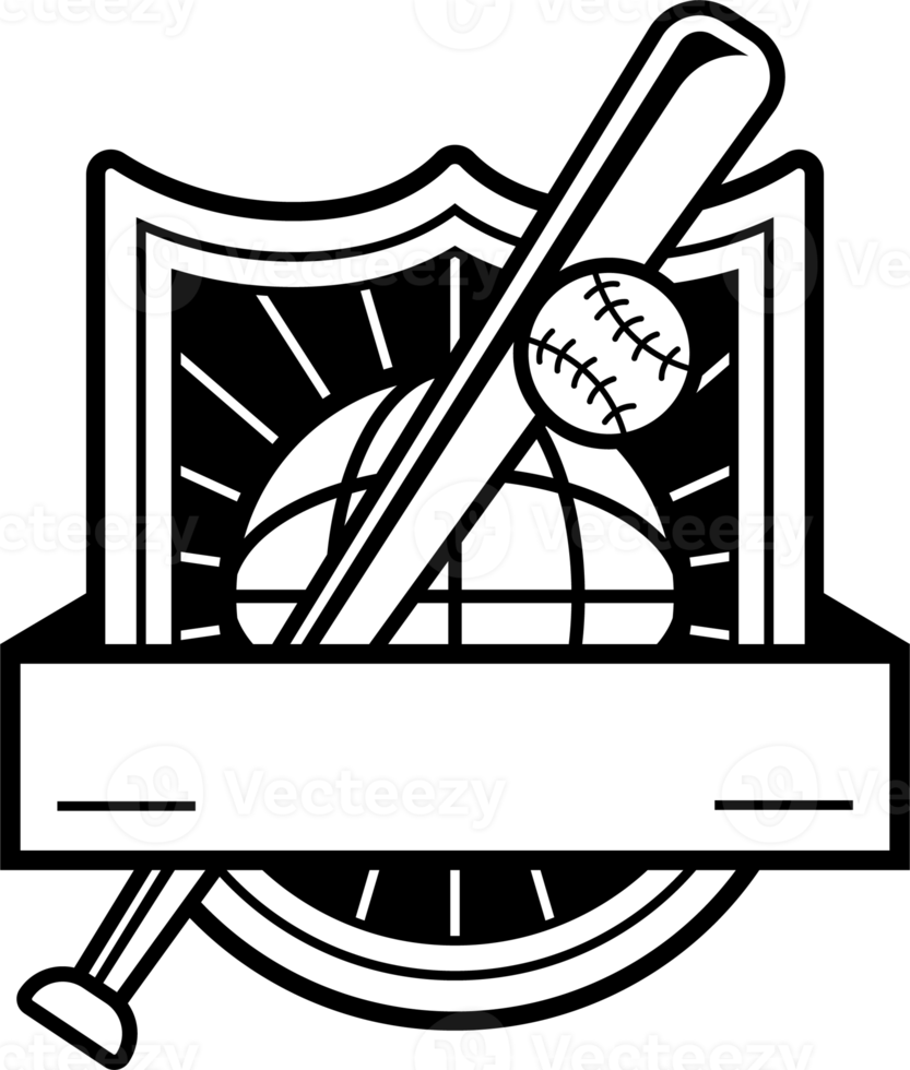 Sport Baseball Man Sport Badge Emblem Vintage Illustration png