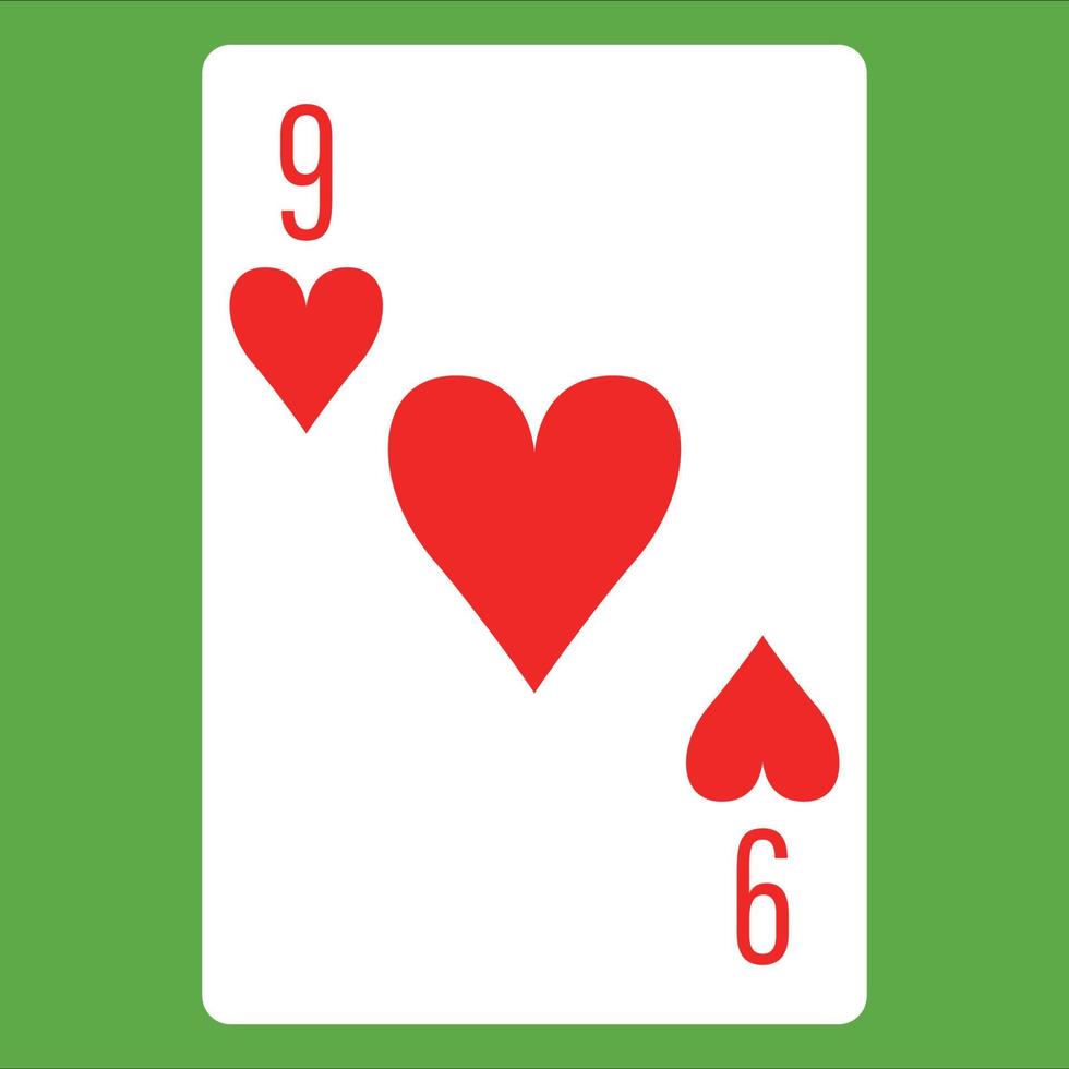 Flat color icon for poker card. vector