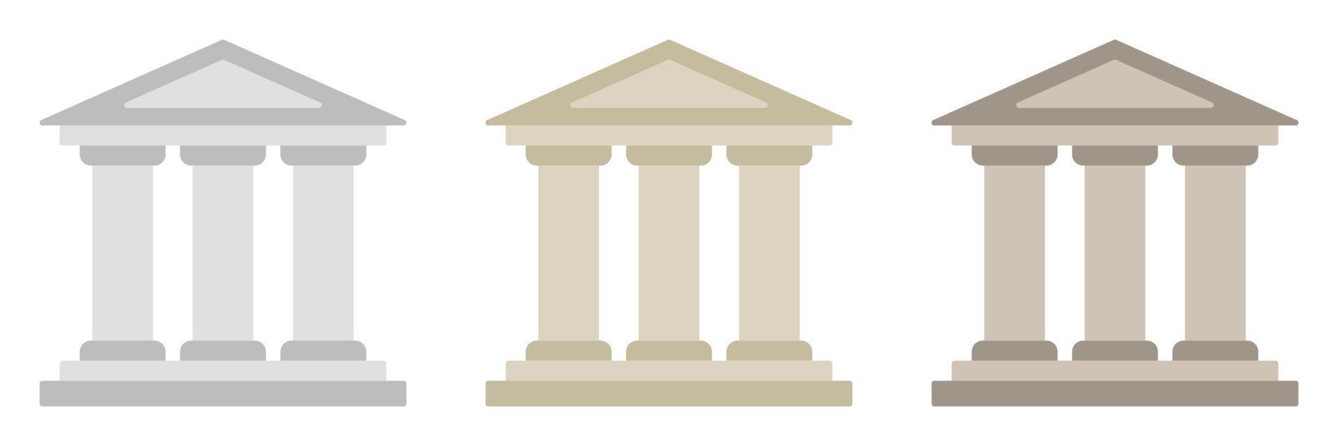 Bank in flat style isolated vector