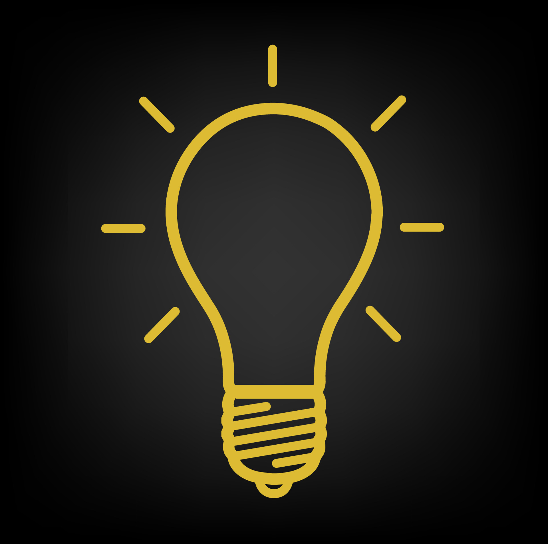 Lamp icon on a black background vector 19764319 Vector Art at Vecteezy