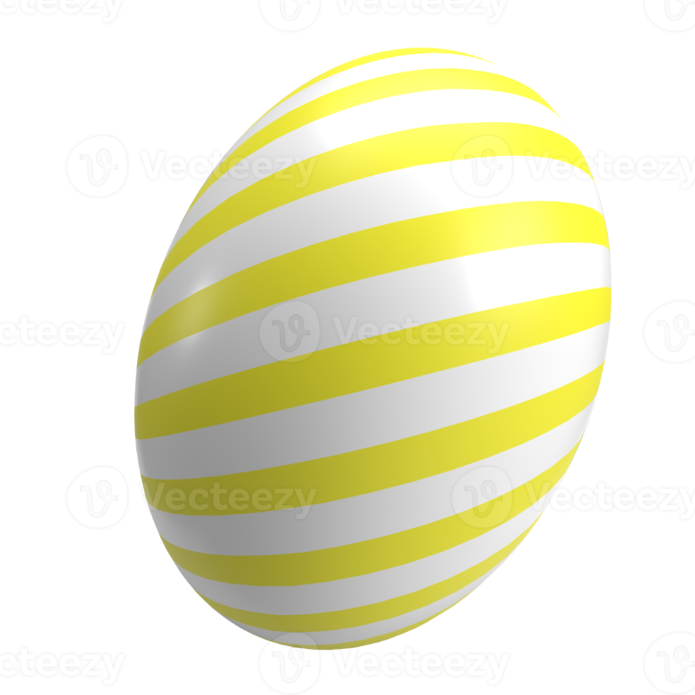 Easter egg png image 3d rendering