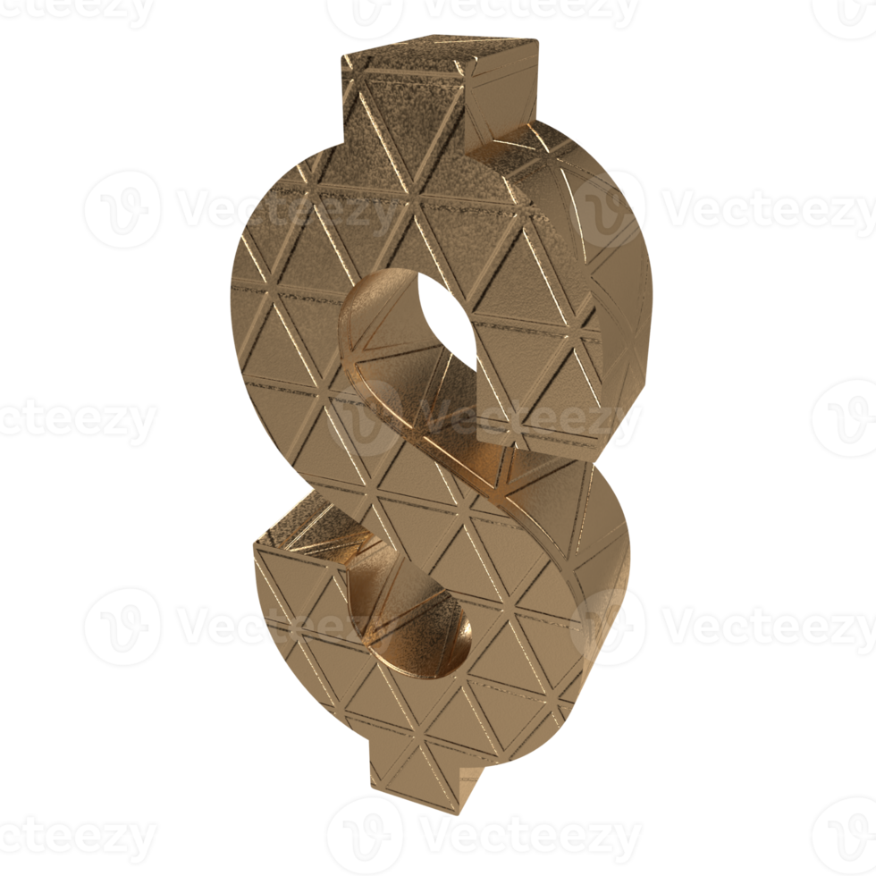 gold dollar symbol png image 3d rendering 19764345 PNG