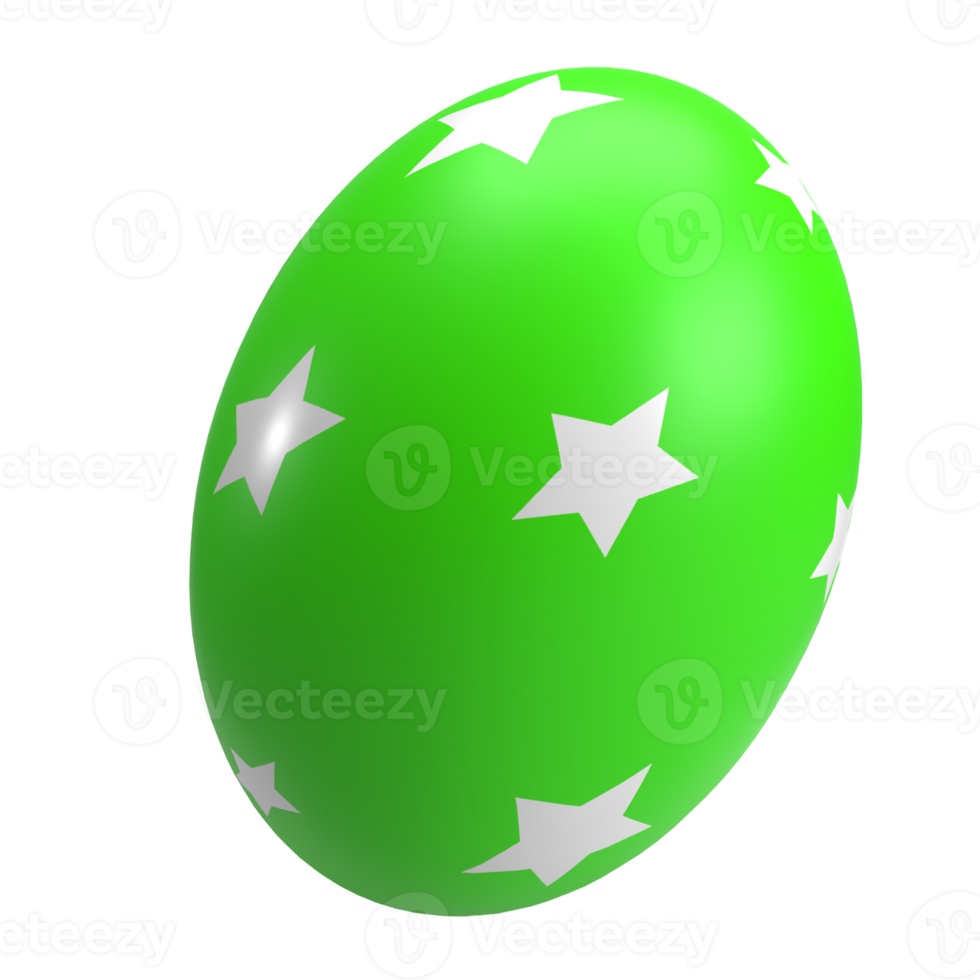 Easter egg png image 3d rendering