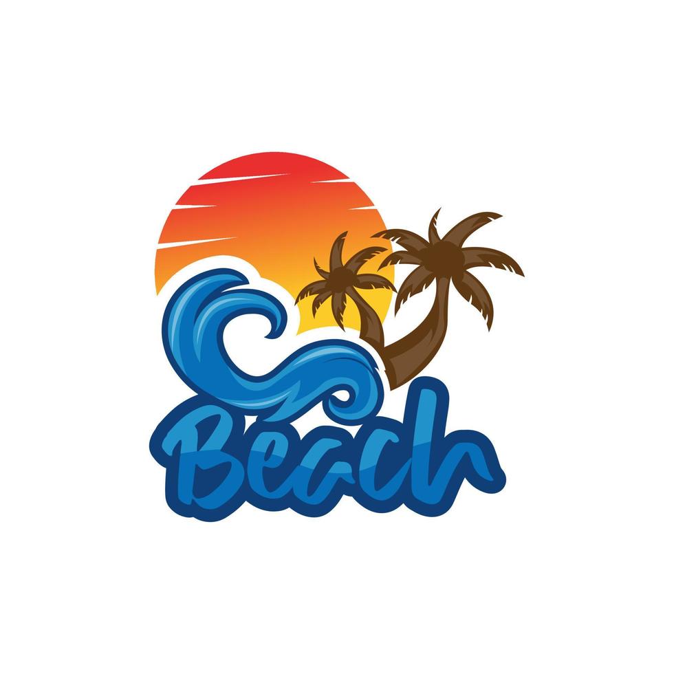 Beach Island Logo Template. Tour logo for use travel agency Vector Logo design template.