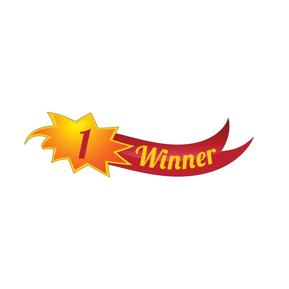 Banner Winner. Poster, speech bubble and sticker concept geometric style with text Winner vector