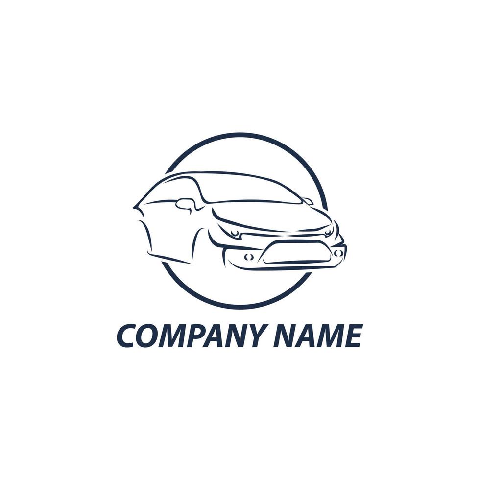 car logo design with concept sports vehicle icon silhouette on white background. Vector illustration.