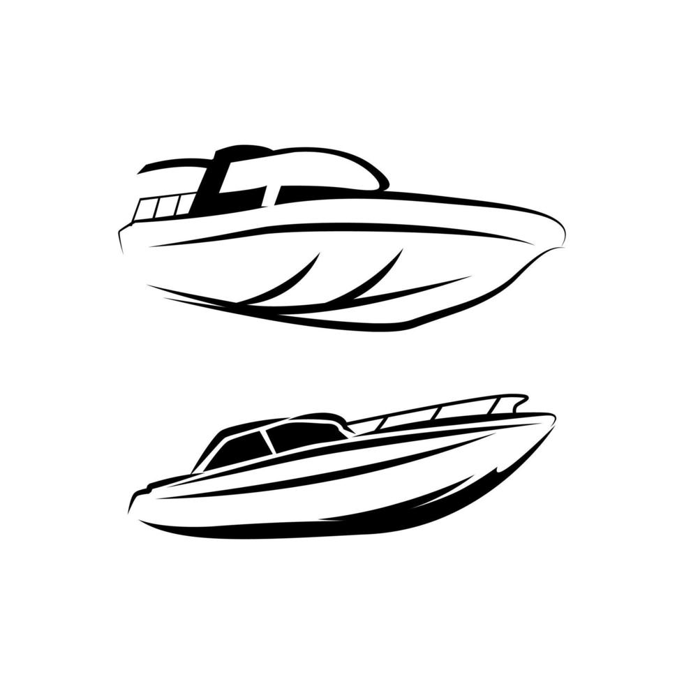 Speed boat line icon Royalty Free Vector Image