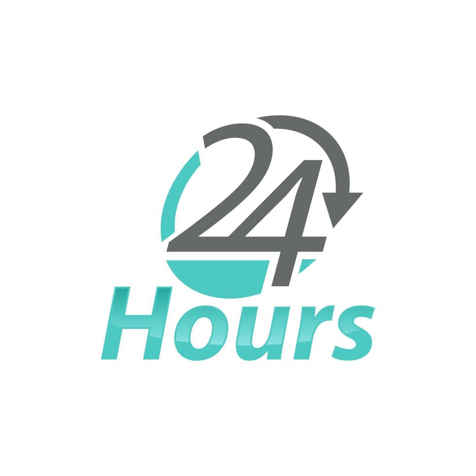 Care 24 hour logo identity design for use healthcare vector
