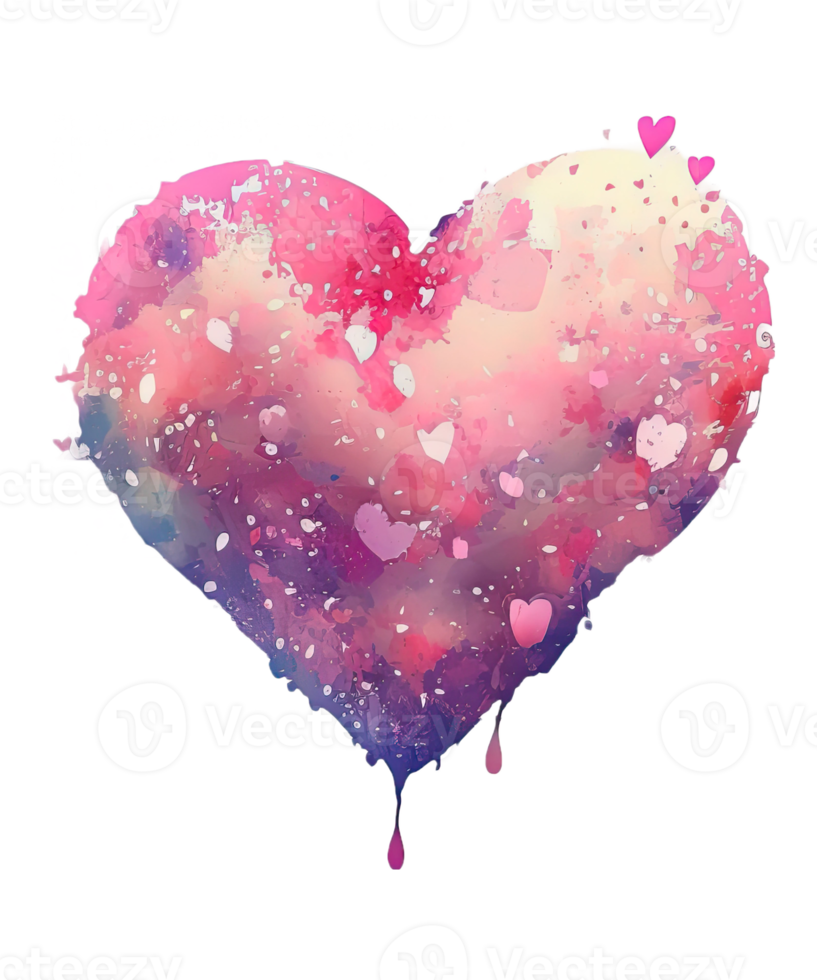 heart watercolor valentine day png