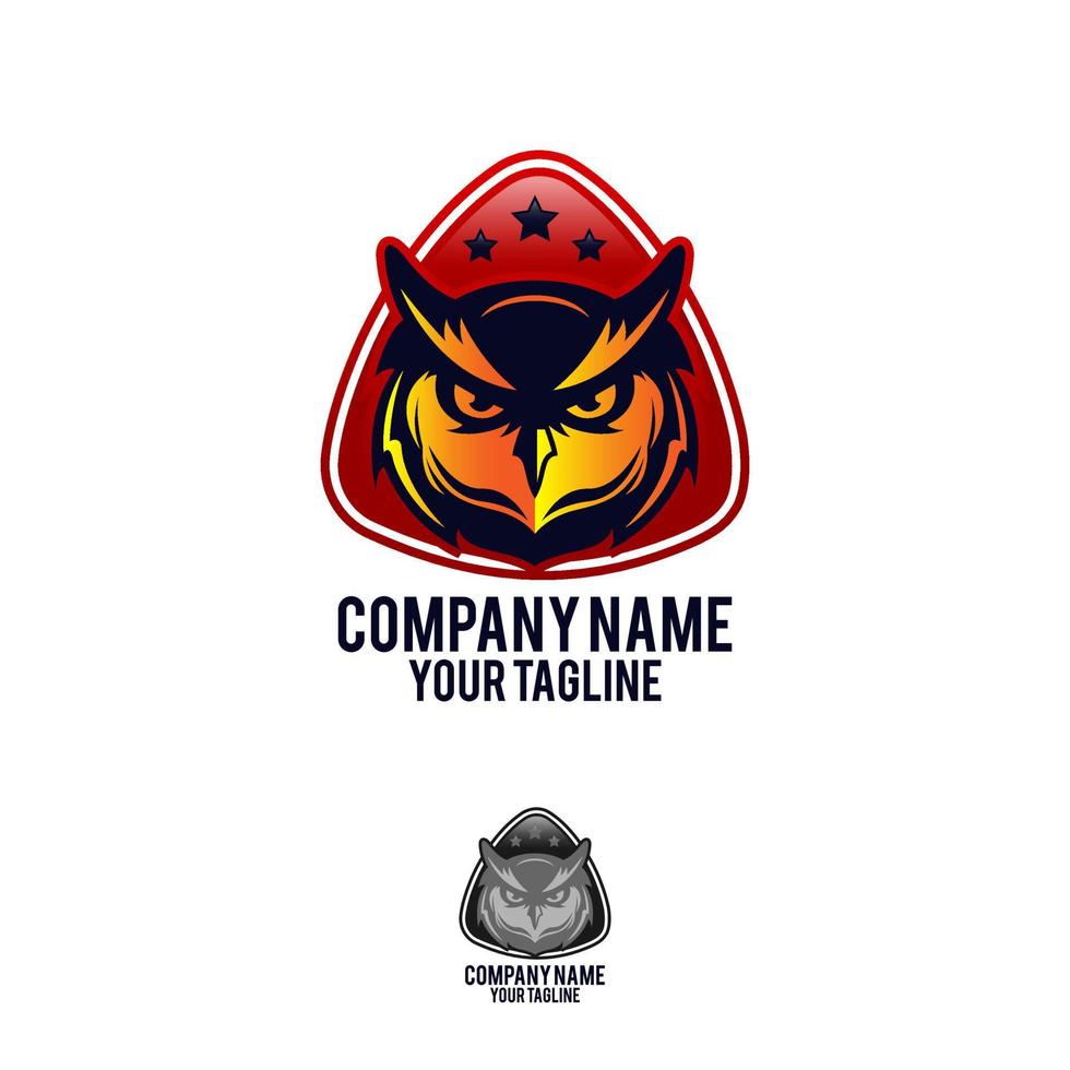 logo shows an owl with a shield background. This logo is good for use as a company logo or business in the defense sector. Or it can also be used as an antivirus application logo. vector