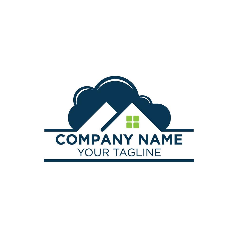Home Cloud Logo Template Design Vector, Emblem, Design Concept, Creative Symbol, Icon vector