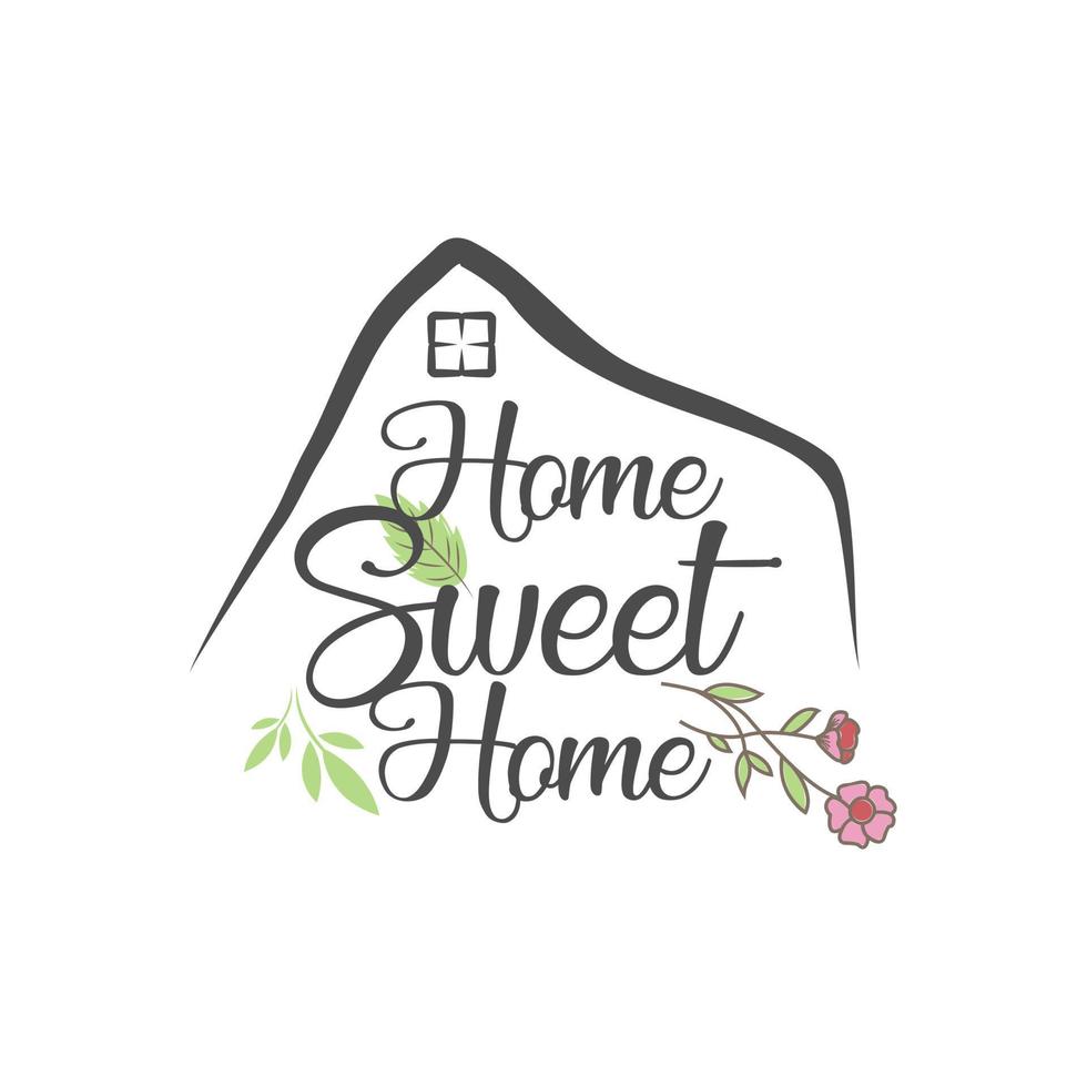 Typography quote Home sweet home For housewarming posters, greeting cards, home decorations.Vector illustration. vector