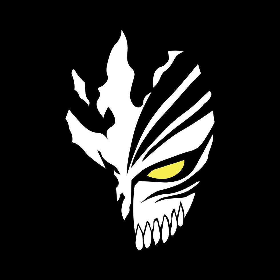 Ichigo Kurosaki hollow mask. Bleach anime 19764847 Vector Art at Vecteezy