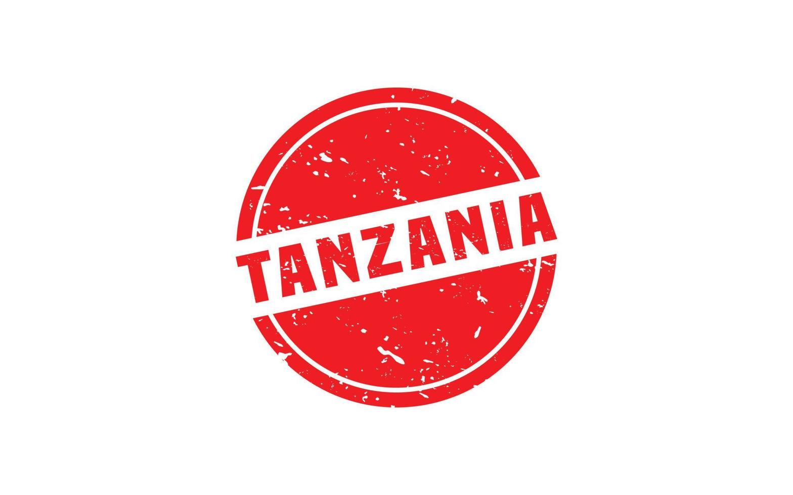 sello de goma de tanzania con estilo grunge sobre fondo blanco vector