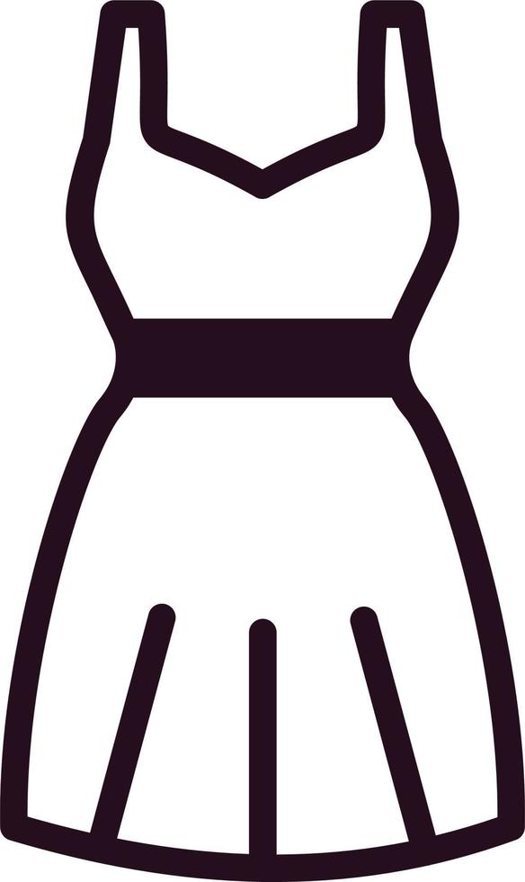 icono de vector de vestido de mujer