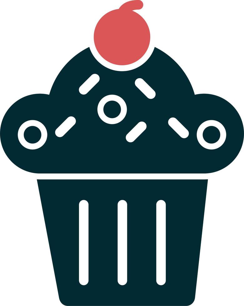 icono de vector de cupcake