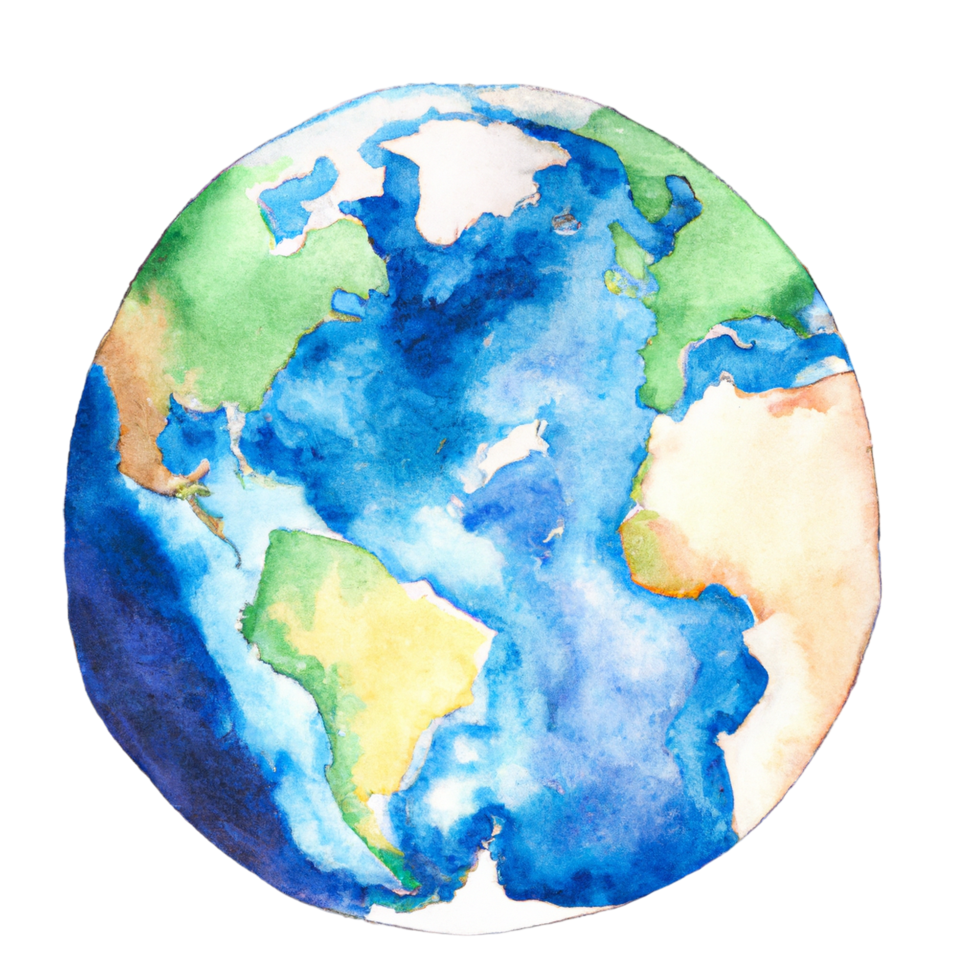 Watercolor Planets Space png