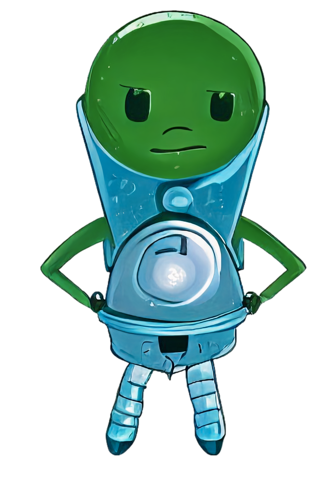 niedliche ufo-alien-zeichentrickfigur png