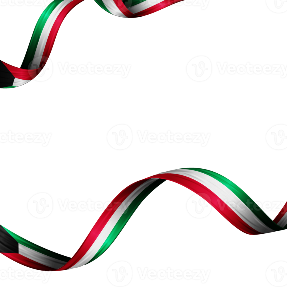 Ribbon with kuwait flag color 3d 19765712 PNG