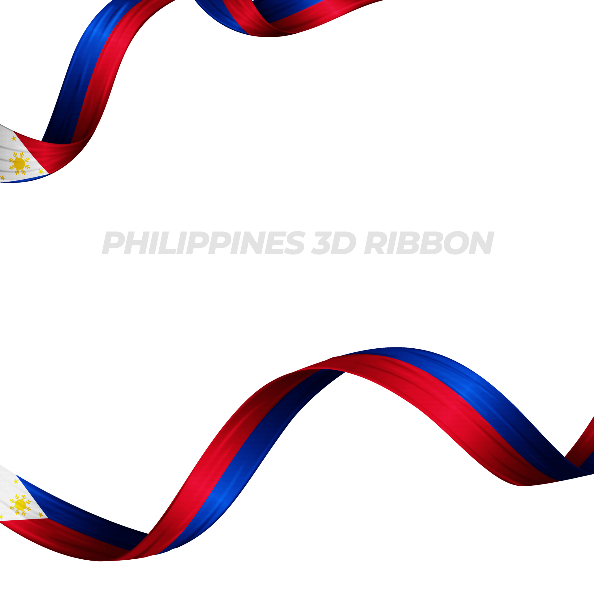 Ribbon with philippines flag color 3d 19765722 PNG