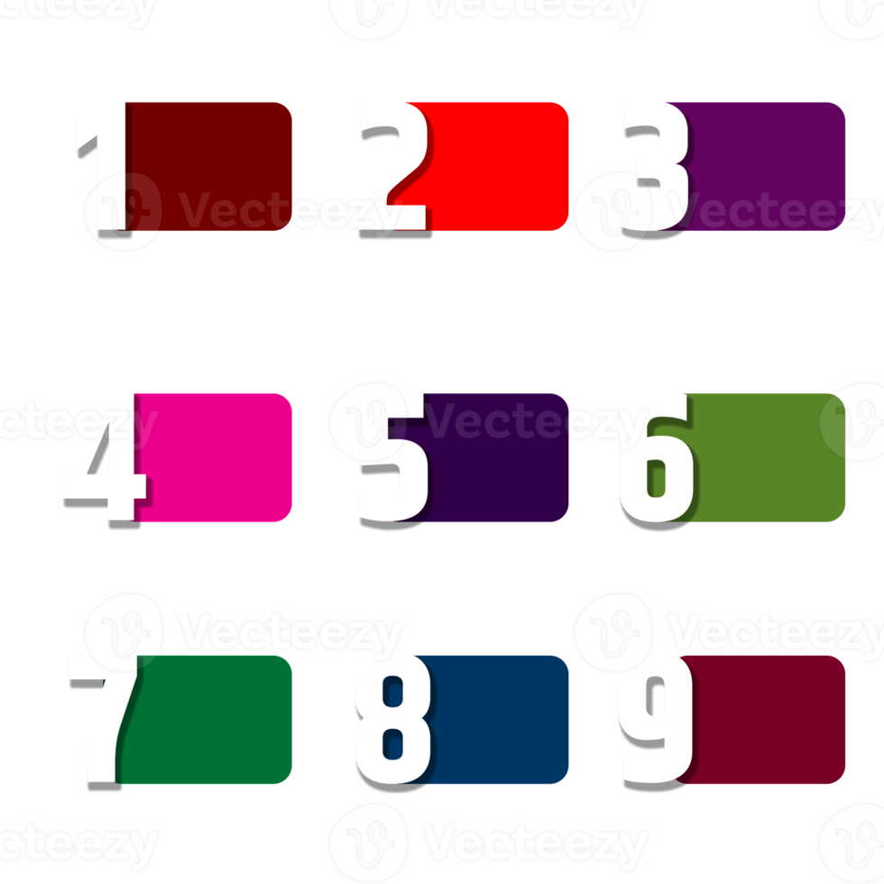 multicolor Number frame png