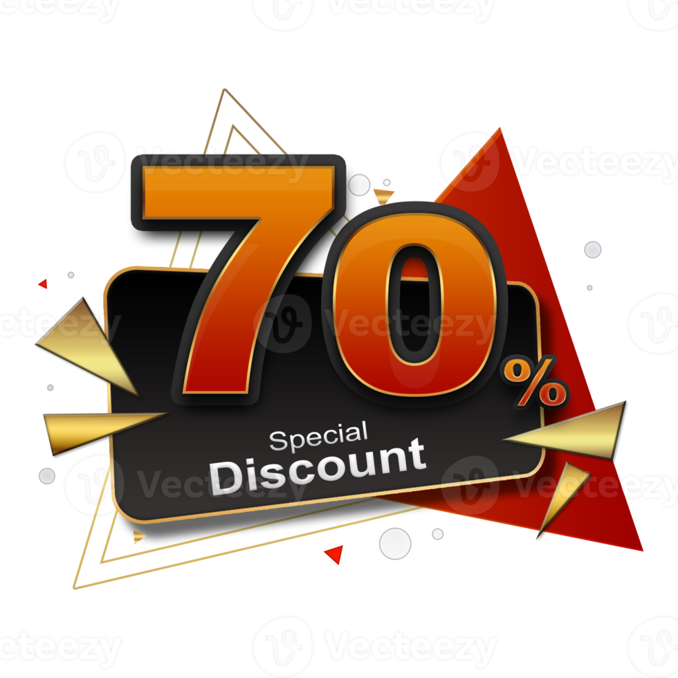70 off discount and sale promotion banner png