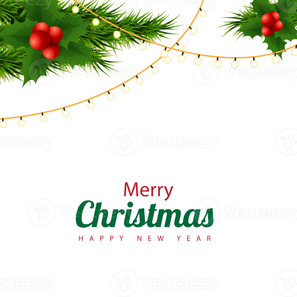 Merry christmas decorative festival wishes greeting design png