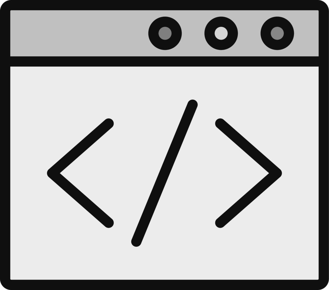 Browser Coding Vector Icon