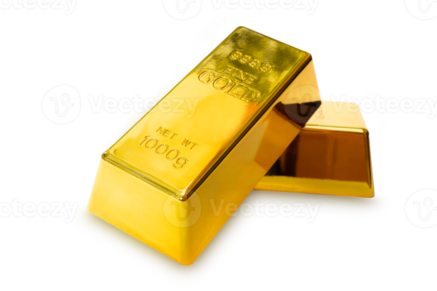 Nahansicht glänzend ein Gold Goldbarren Bar png