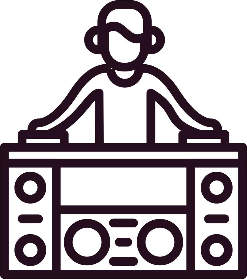 icono de vector de DJ