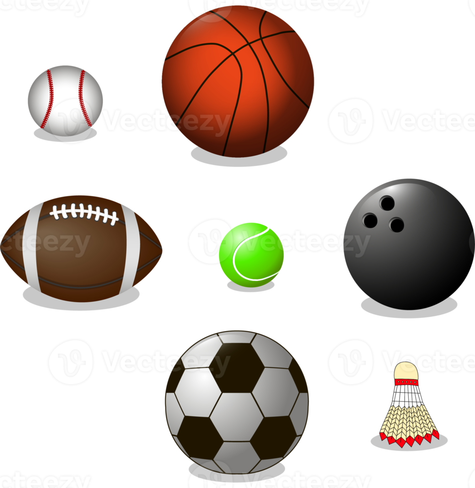 samling tillbehör för sport spel med en boll png