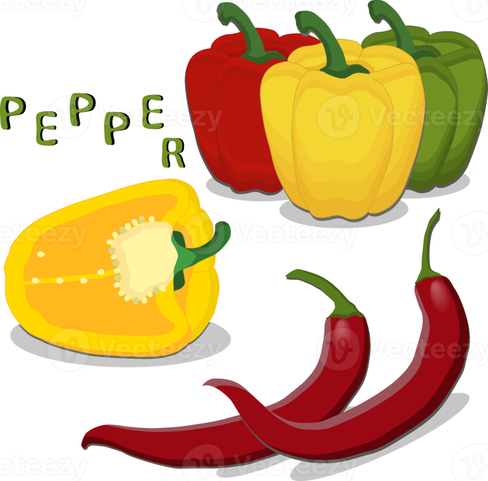 Sweet juicy tasty natural eco product pepper png