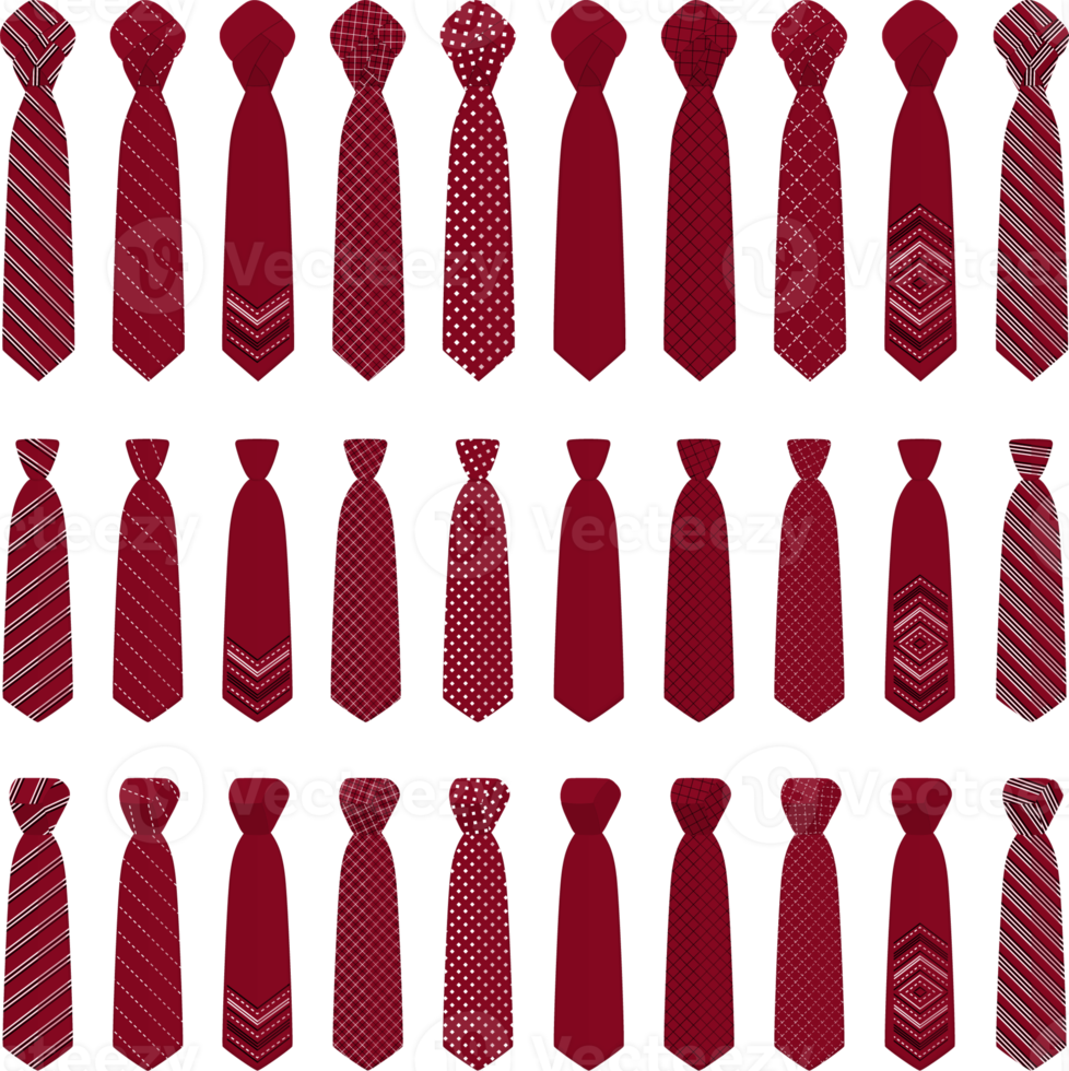 grand ensemble de cravates de différents types, cravates de différentes tailles png