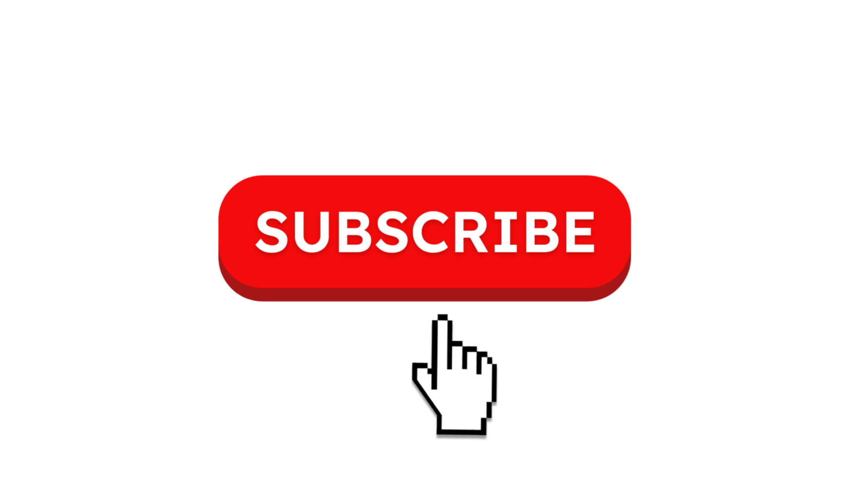 Subscribe button with hand cursor png