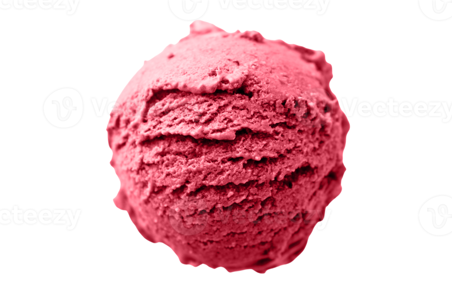 Pink ice cream balls isolated on a transparent background png