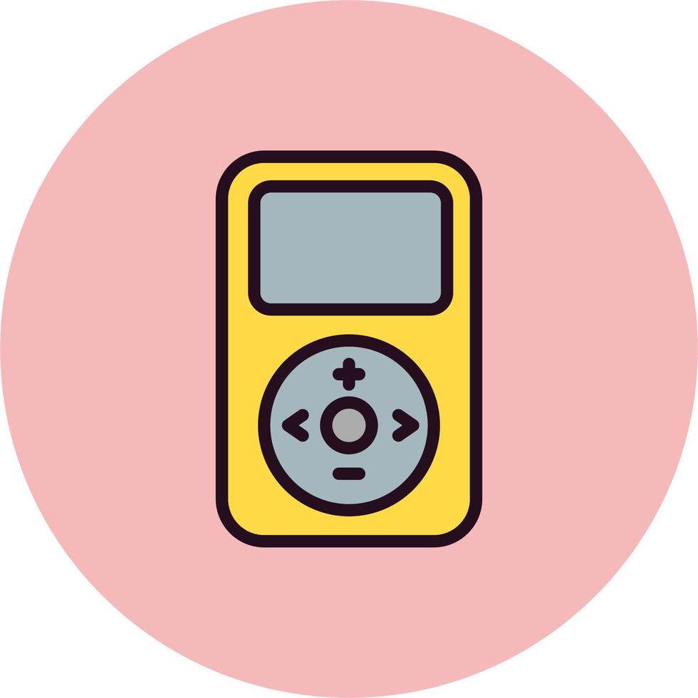 icono de vector de reproductor de mp3