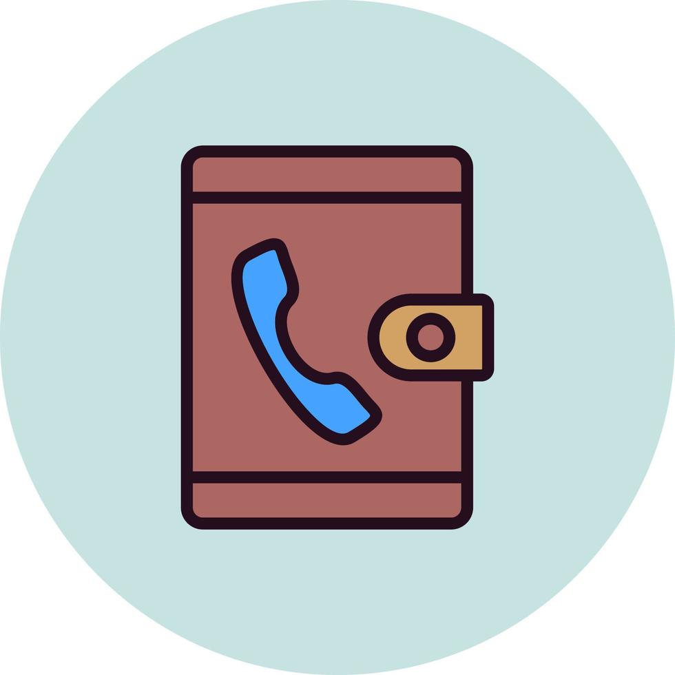 icono de vector de libreta de telefono