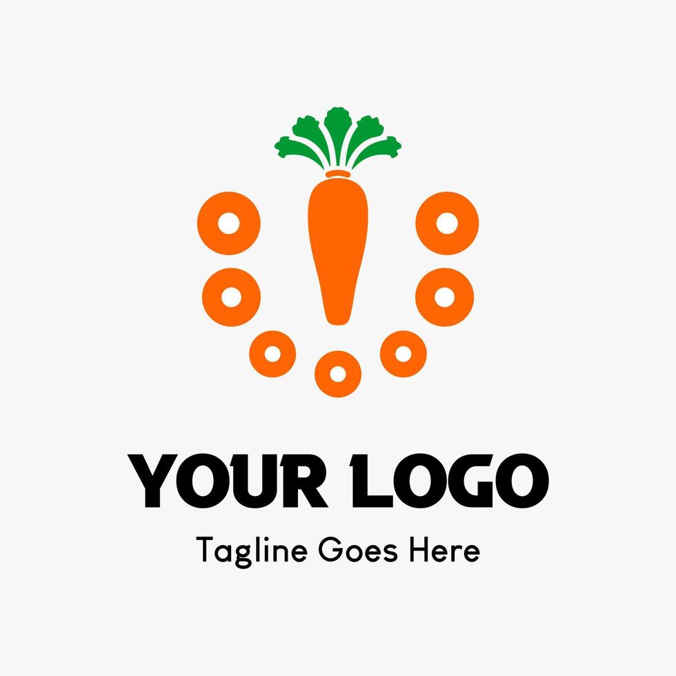 carrot and carrot slice icon. fruit icon vector logo template for food and beverage business