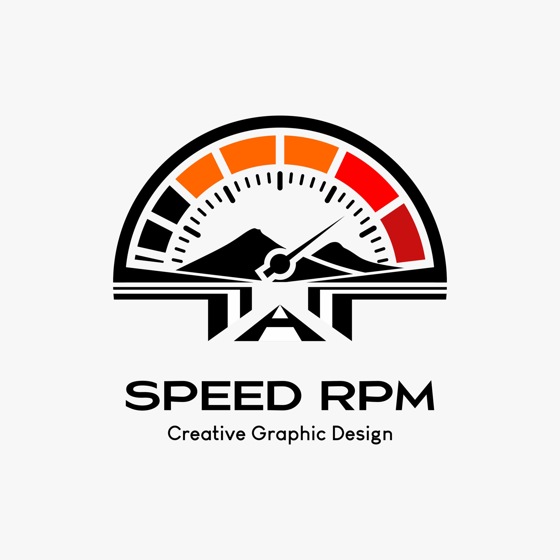 speed up logo design, rpm icon vector Stock Vector