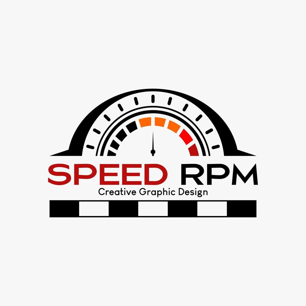 rpm velocidad vector logo, moderno resumen vector logo modelo. icono rpm, velocímetro y autopista icono