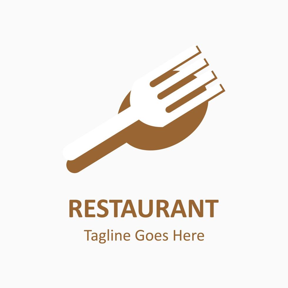 Inspiring restaurant vector logo. Abstract creative logotype. stacked fork and spoon icon. Classic, vintage and modern logo illustration. Business company logo template.