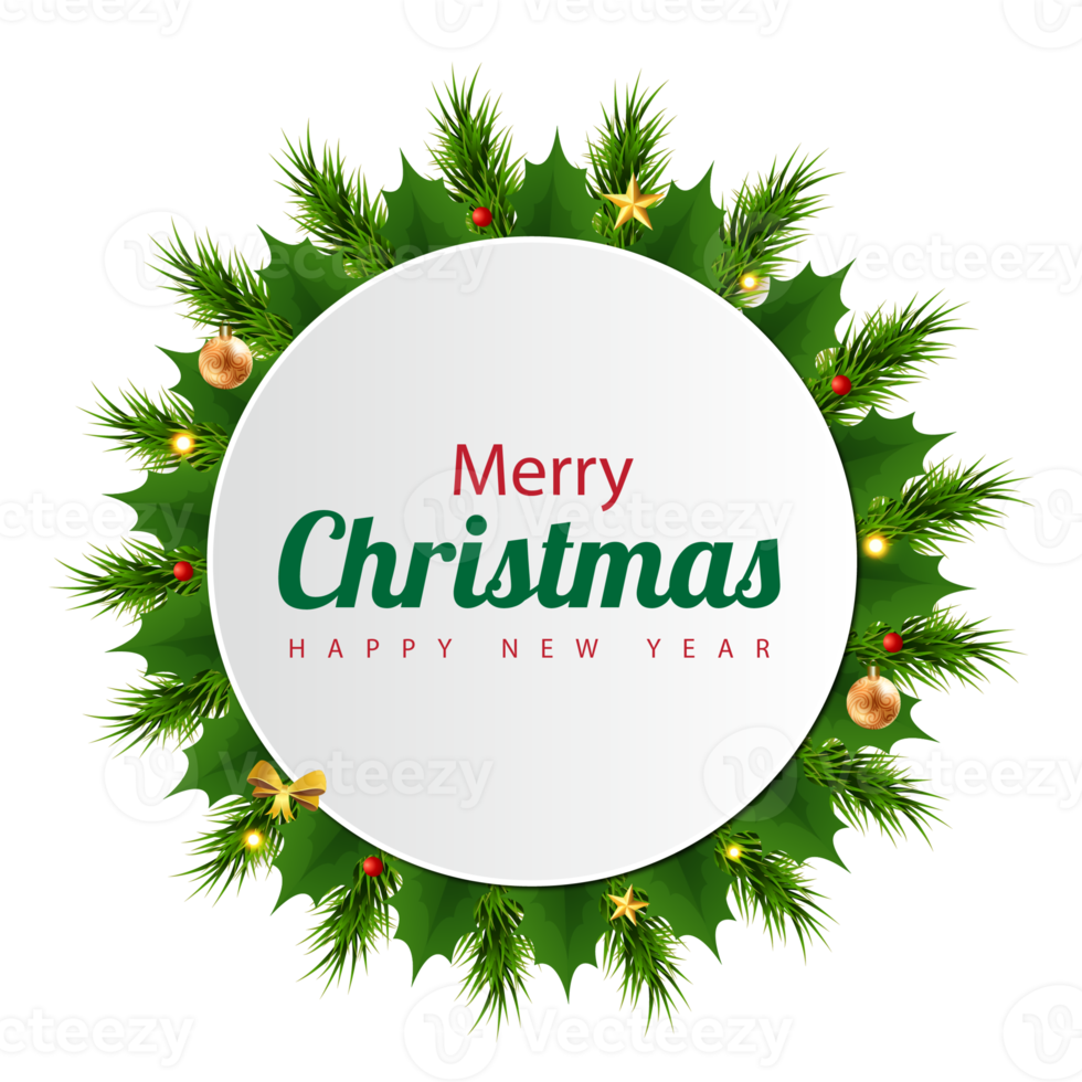 Merry christmas decorative festival wishes greeting design png