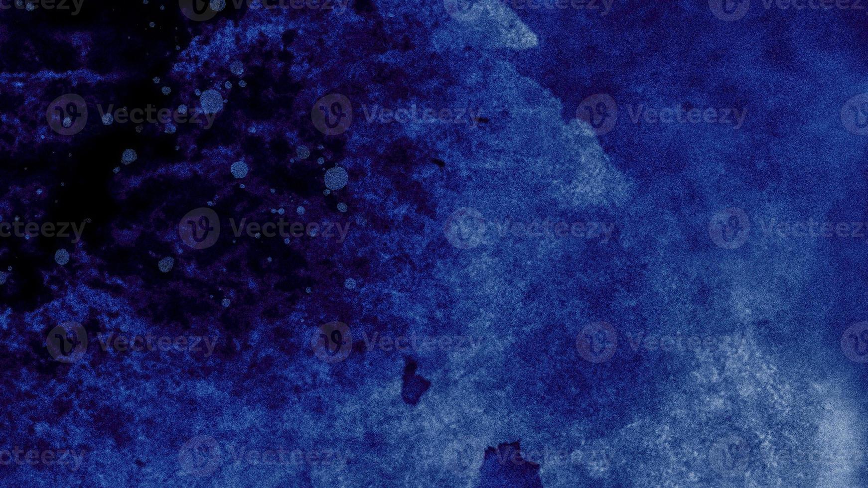Artistic hand painted multi layered dark blue background. Navy blue watercolor. Winter blue sky with stars background. Bokeh light. Abstract grunge background. Blur sparkles background. Water bubbles. photo
