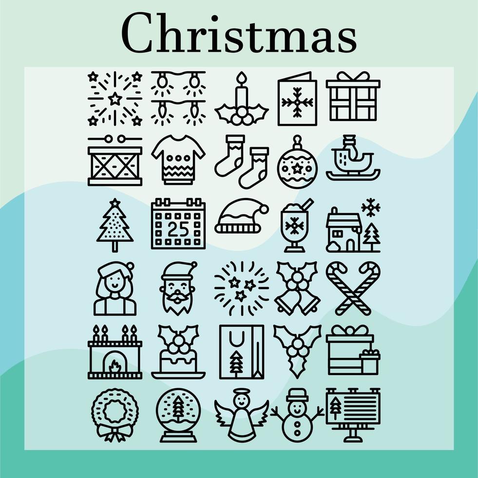 christmas pro new icon pack for download vector