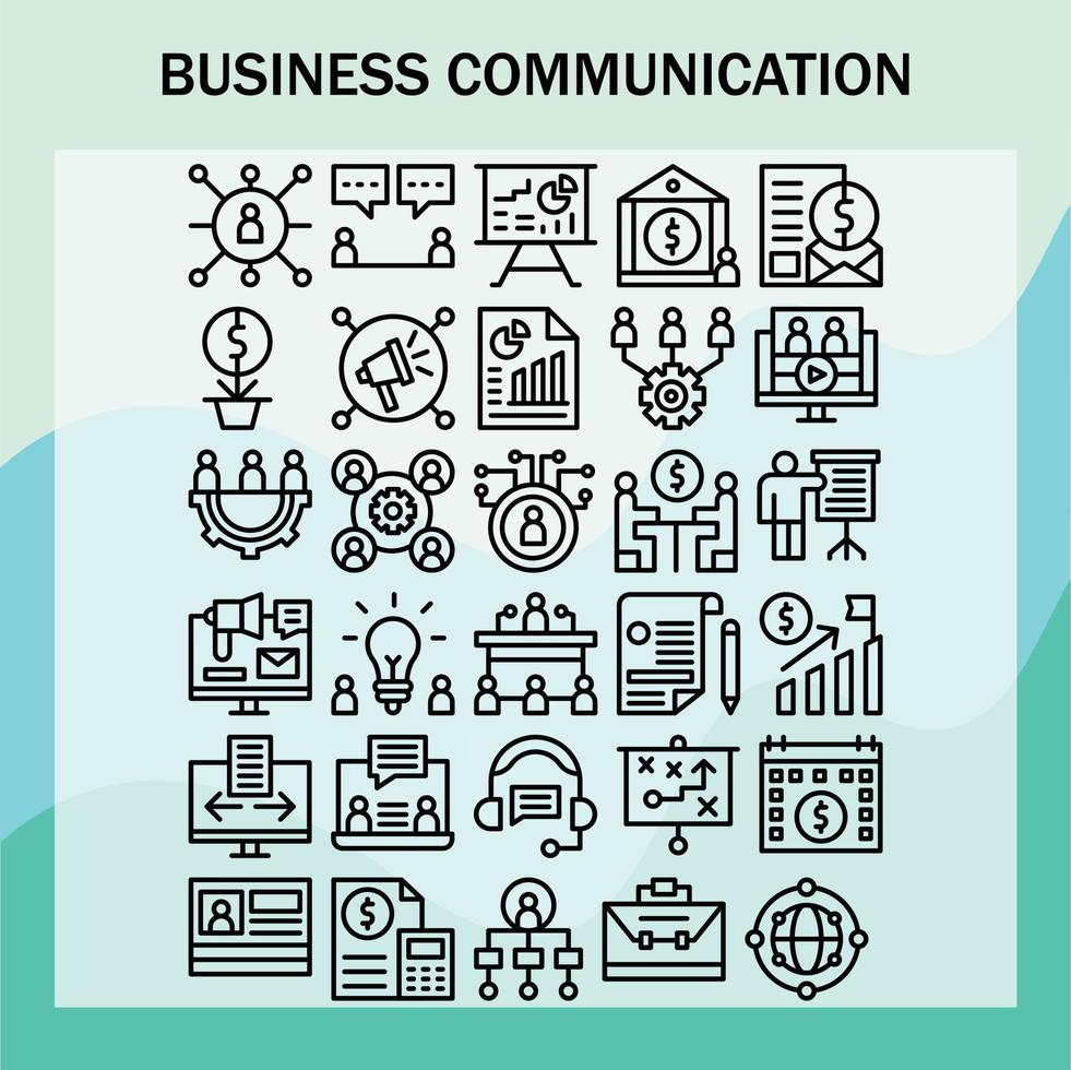 business communication pro download icon pack for business vector