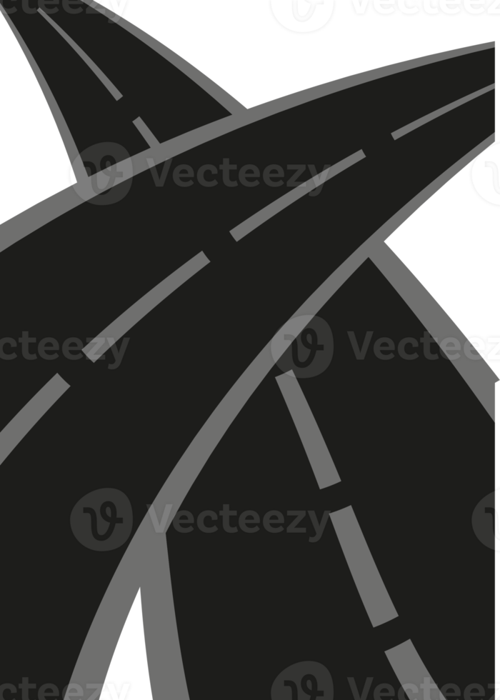 Straßen im Perspektive gebogen Weg Straße gebogen Stadt Straße zu Horizont png