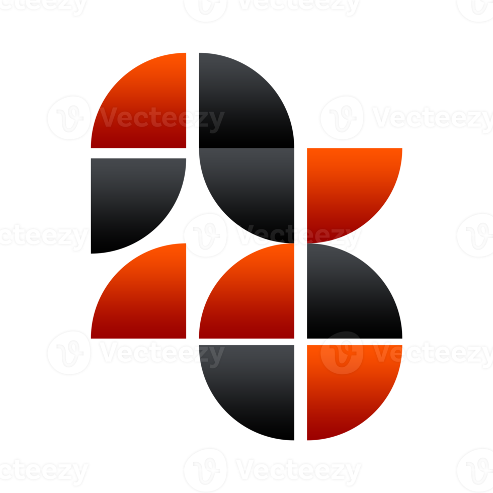 Färg geometrisk grafik mosaik- flygblad abstrakt röd och svart png