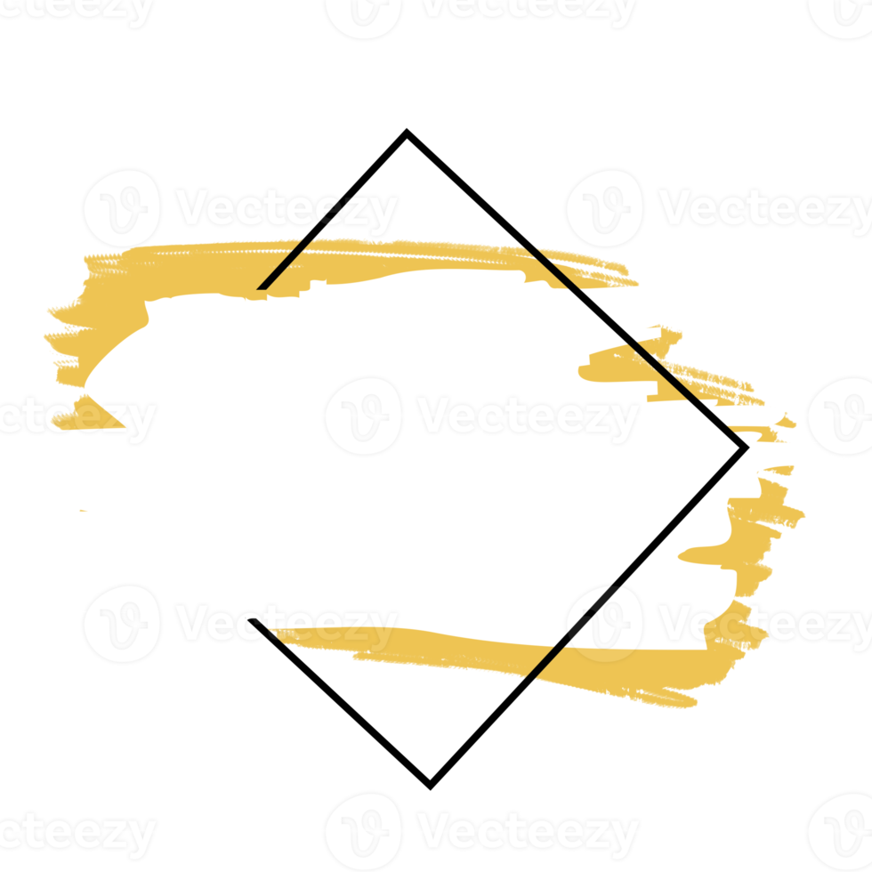 artistiek borstel beroertes met kader voor tekst png