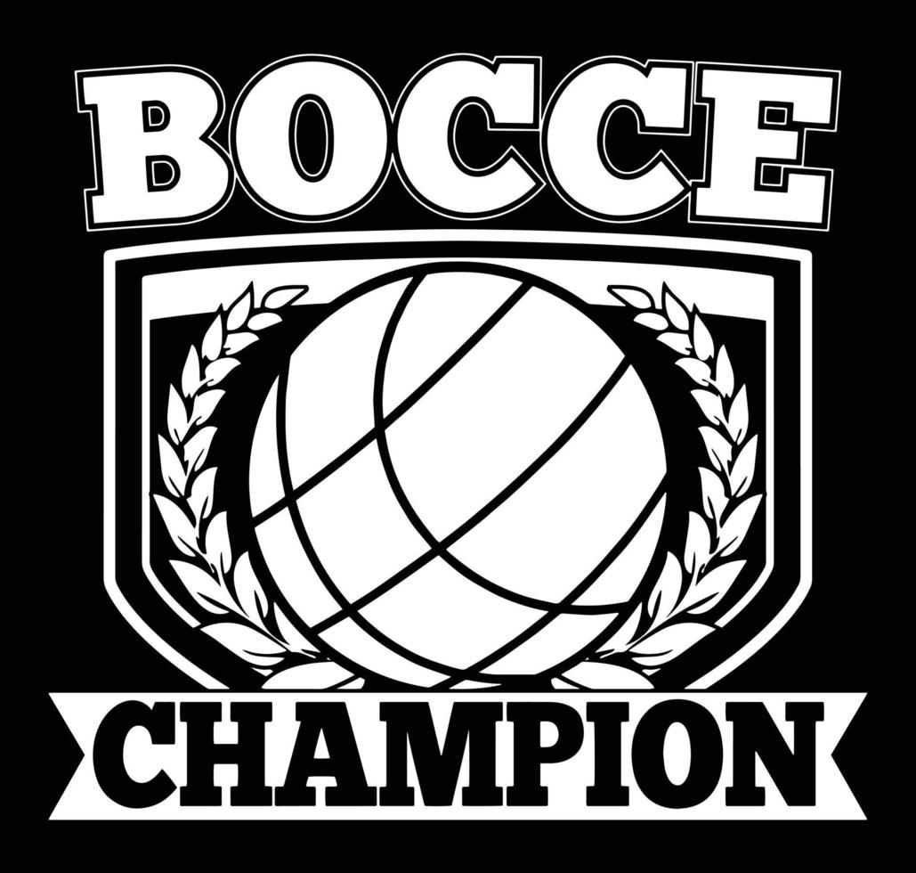 Bocce Champion Badge Emblem Illustration. vector